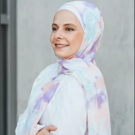 2024 New Arrival Internet Celebrity Fashion ins Style Color Halo high quality Casual Elegant All-match Chiffon hijab for muslim