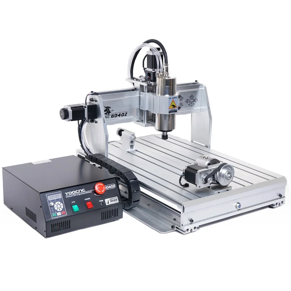 
USB MACH3 2.2KW 4 Axis 6040 cnc Router Engraving milling machine For woodworking 220V / 110V 