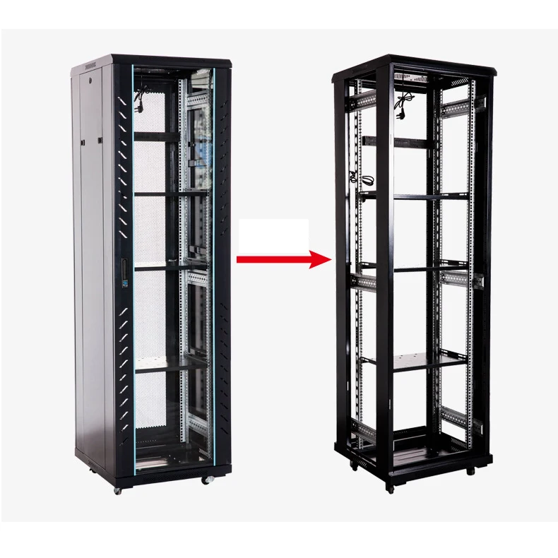 
Attractive Price New Type Floor Standing Glass Door Server Network Cabinet 