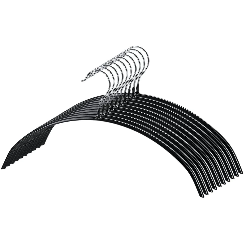 
MAWA Black Super Grippy Slip-reducing Contour Stainless Steel Shirt Hangers 
