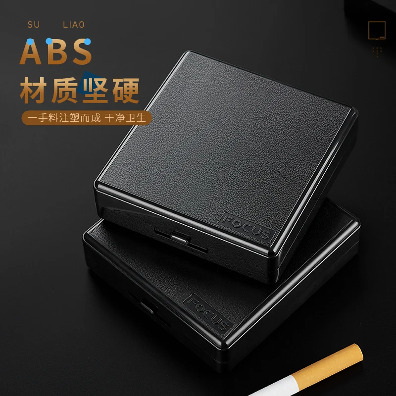 2024 Custom Sublimation Black Plastic Cigarette Case with Engraved Logo Blank Cigarette Box for Personalization