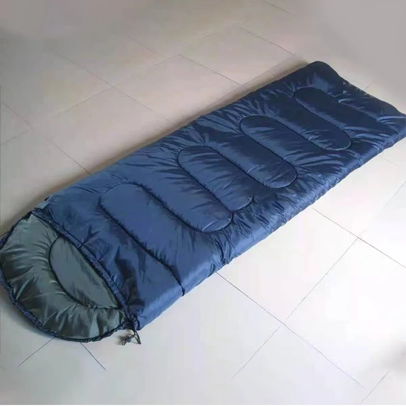 Dropshipping Adult Outdoor Camping Envelope Sleeping Bag With Hood Lightweight and Portable Tent Warm Sleeping Bag