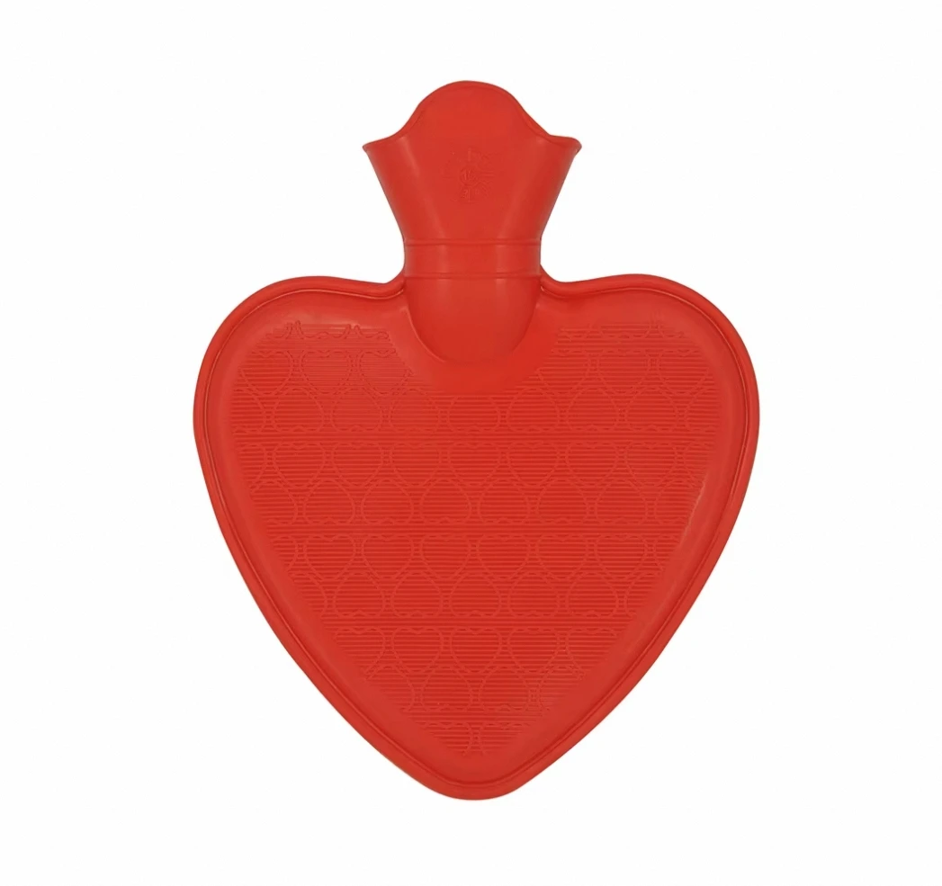 Mini Silicone Hot Water Bag Bottle for Winter 1000ml BS Heart Shaped  Rubber Hot Water Bottle