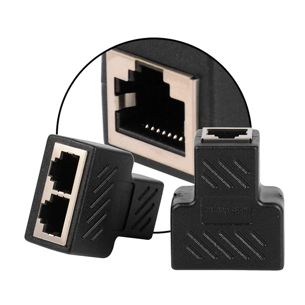 Разветвитель сетевой Ethernet Rj45 с 1 на 2 каналами двойной переходник соединитель