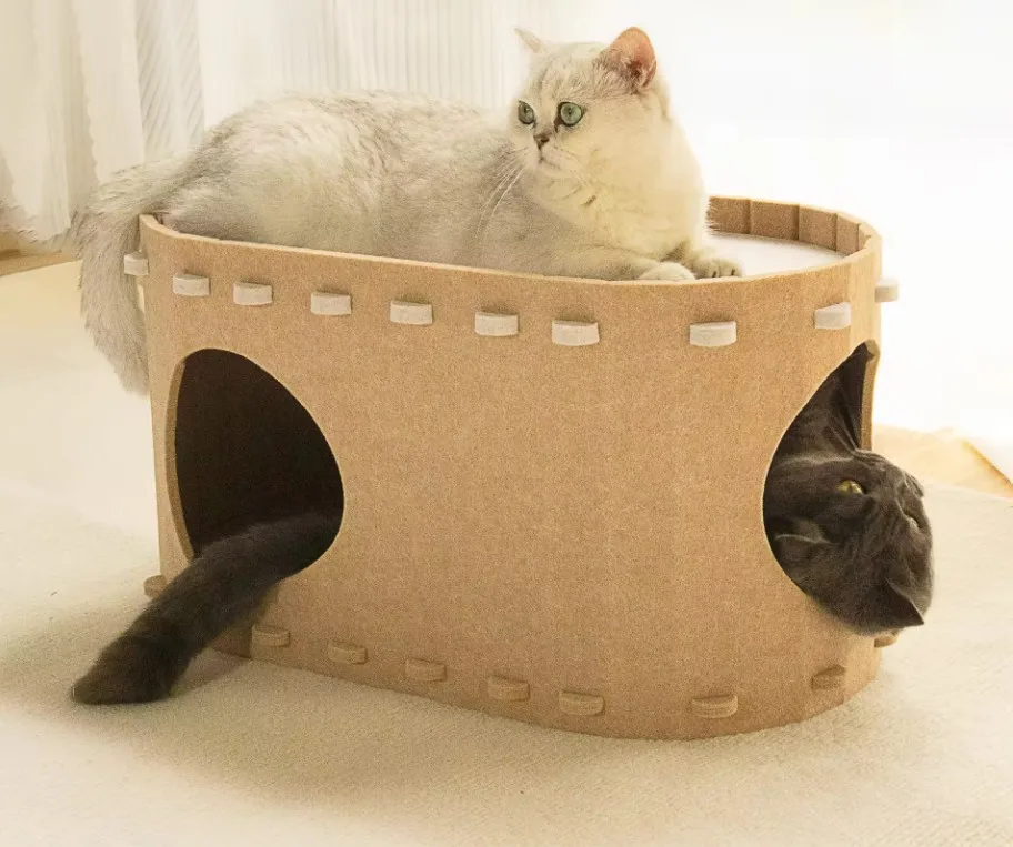 Felt cat litter Dog litter foldable pet litter Breathable Four Seasons Cat House removable cat tunnel