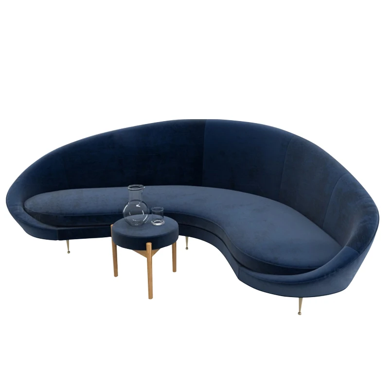 
Artistic hotel arc sofa villa creative living room fabric sofa 