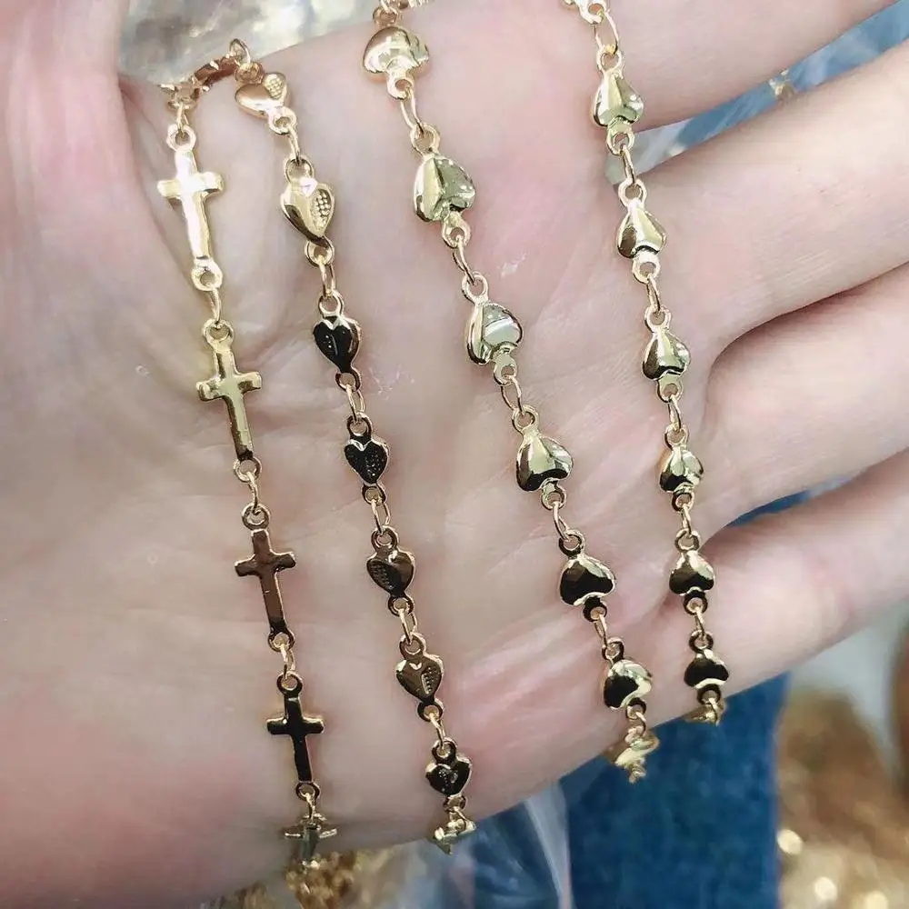 Wholesale High quality stainless steel 24k gold plated chain roll  chain for jewelry making