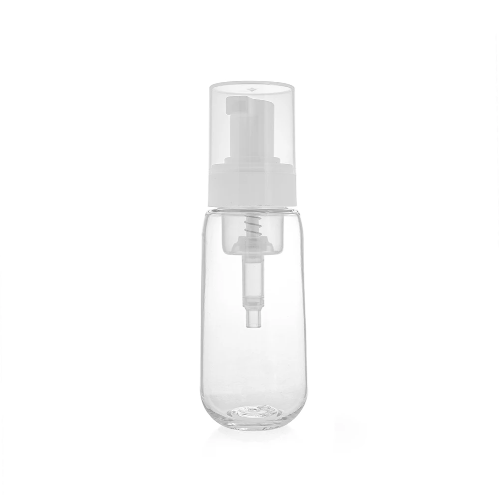 foam bottle 80 ml transparent plastic luxury cosmetic containers cleanser foamer pump bottle foam dispenser bottle