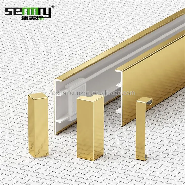 Stainless Steel Skirting Profiles High Quality Baseboard anodizing corner tile trim