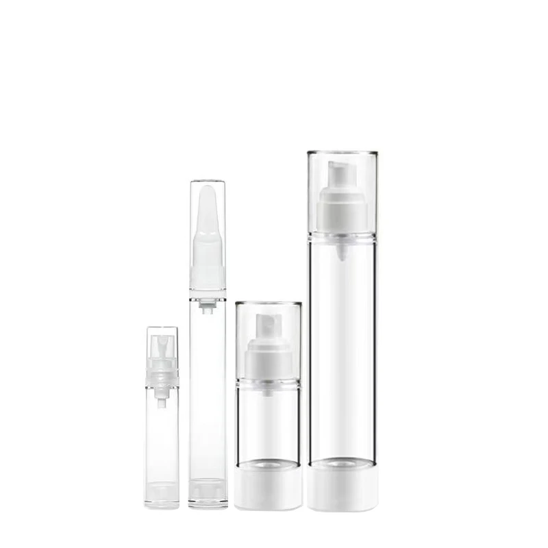 PET Mini Airless Punp Bottle 5ml 10ml 15ml Lotion Pump and Spray Pump Available To Match For Cream Perfume Plastic Packaging