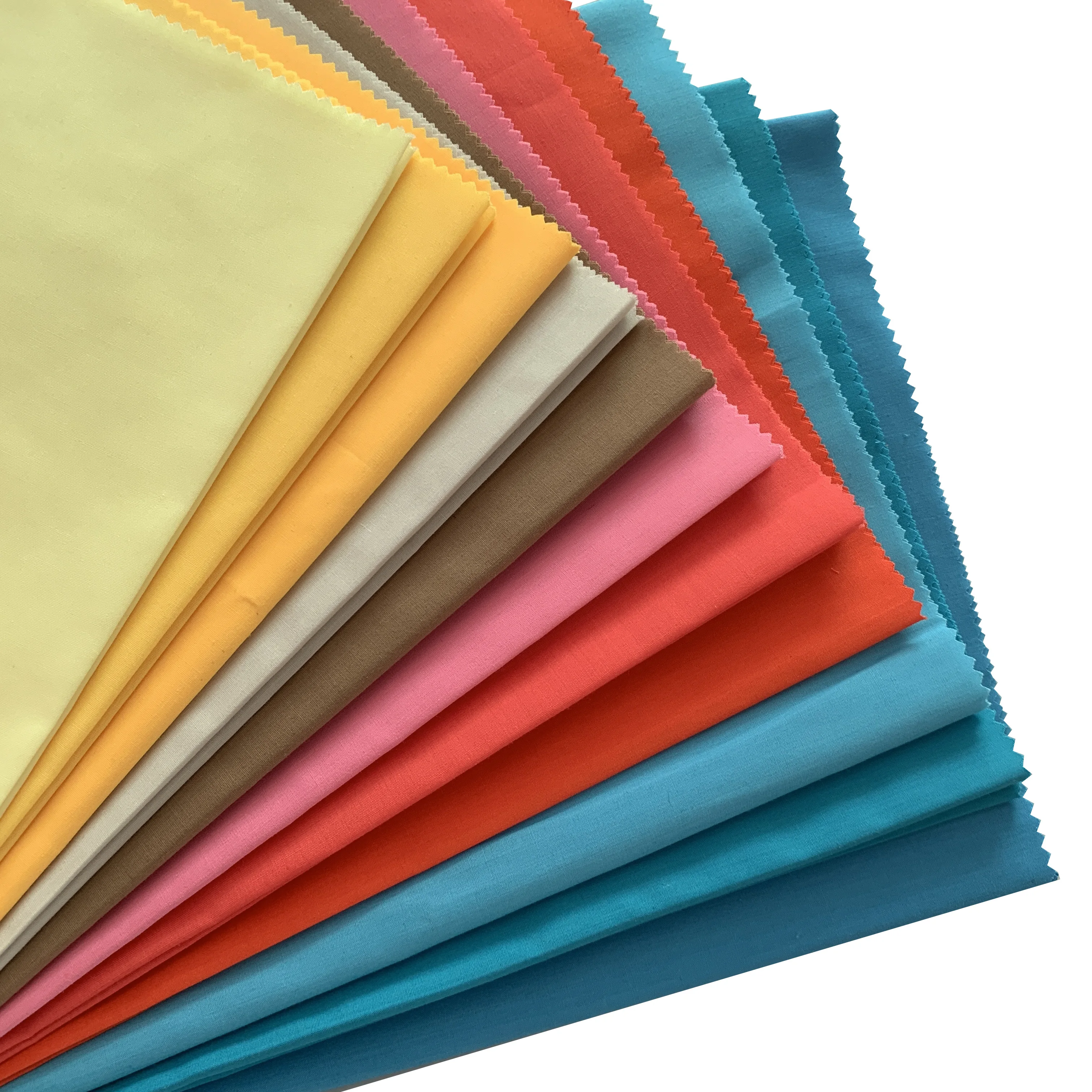 Judo Uniform Khaki Clothes T-shirt Fabric Woven White Cotton Fabrics for Clothing Textile Shirt Plain Dyed Accept Custom Designs