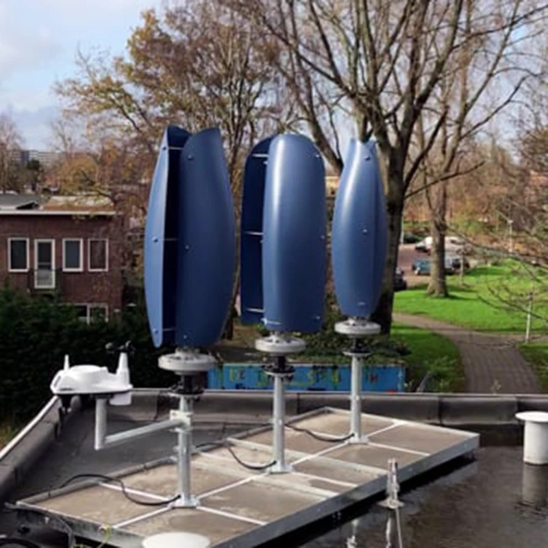 Maglev Low Speed Vertical Wind Turbine System Power Plant 3000W Tulip Type Wind Turbine