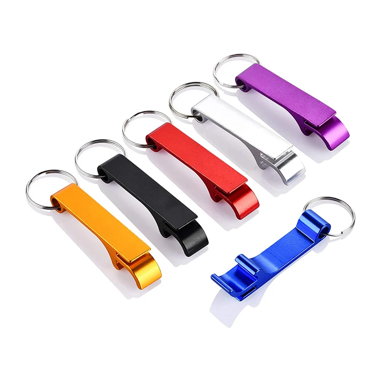 Рекламный цветной металлический брелок с пользовательским логотипом открывалка для бутылок