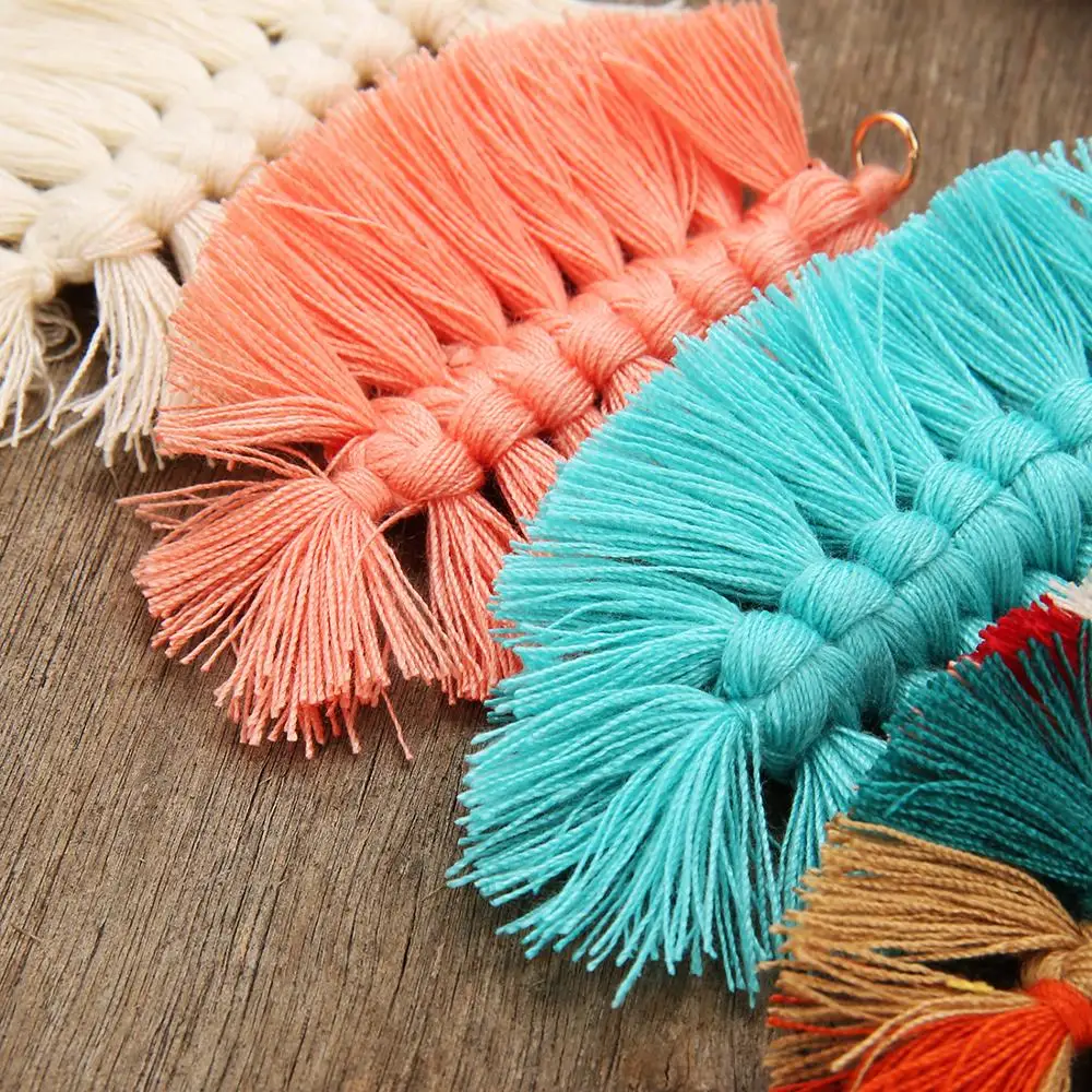 4 pcs 10*6cm Bohemian Leaves Tassel Big Earrings Accessories Earring Finding For DIY Earring Jewelry Making