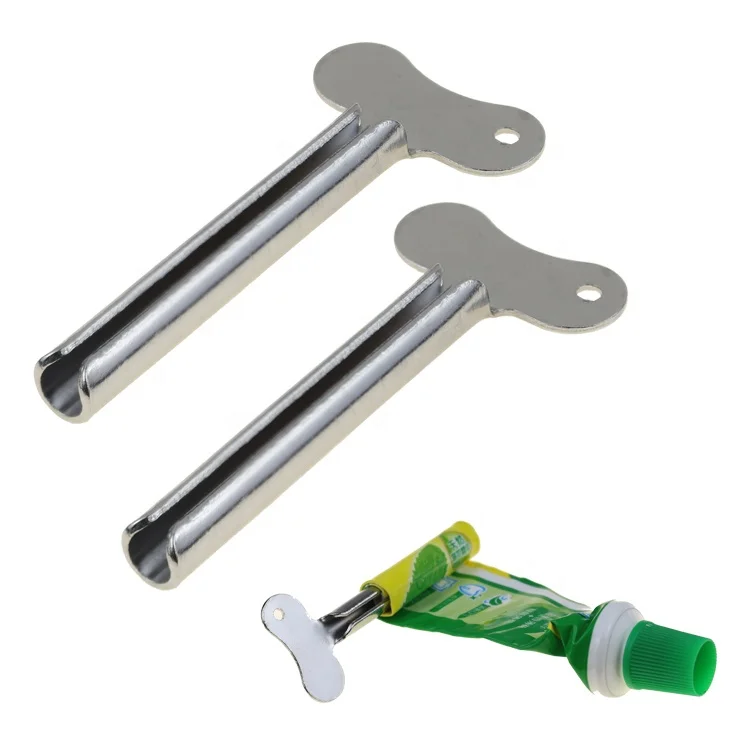 Stainless Steel Toothpaste Squeezer Bathroom Accessories Facial Cleanser Toothpaste Tube Rolling Press Squeezer Dispenser