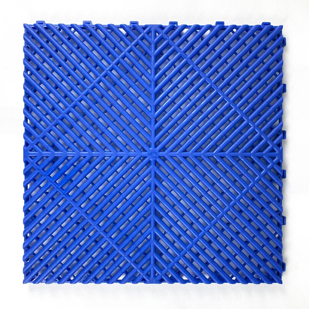 Free Design Anti Slip Plastic PP Interlocking Car Wash Drain Garage Floor Tile for Carwash Garage Floor Mat Grating