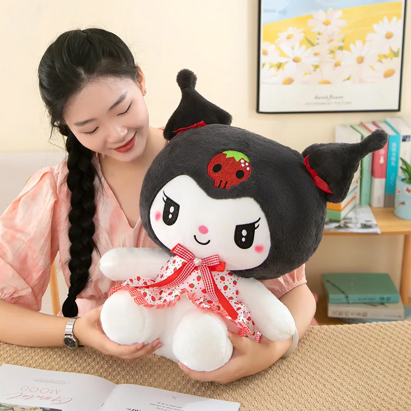 Kuromi My Melody Cartoon Lovely Sanrioed KT Floral Dress Doll Cinnamoroll Dress Up Doll Plush Toy Children Doll Birthday Gift