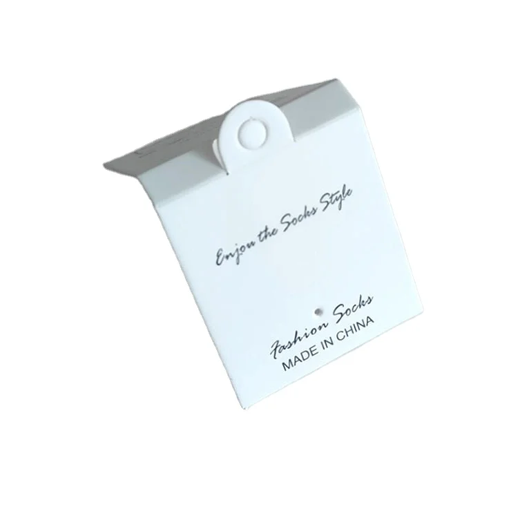 Free Design custom  Simple paper name logo sock hang tag