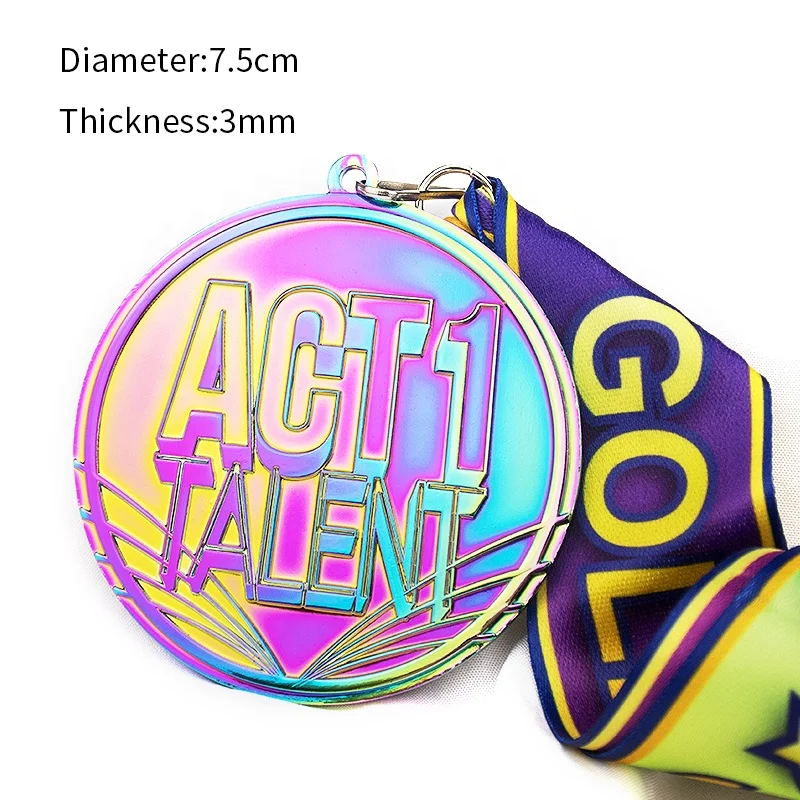 Custom Zinc Alloy Sport Dance Medal Colorful Plating medals sports dancing