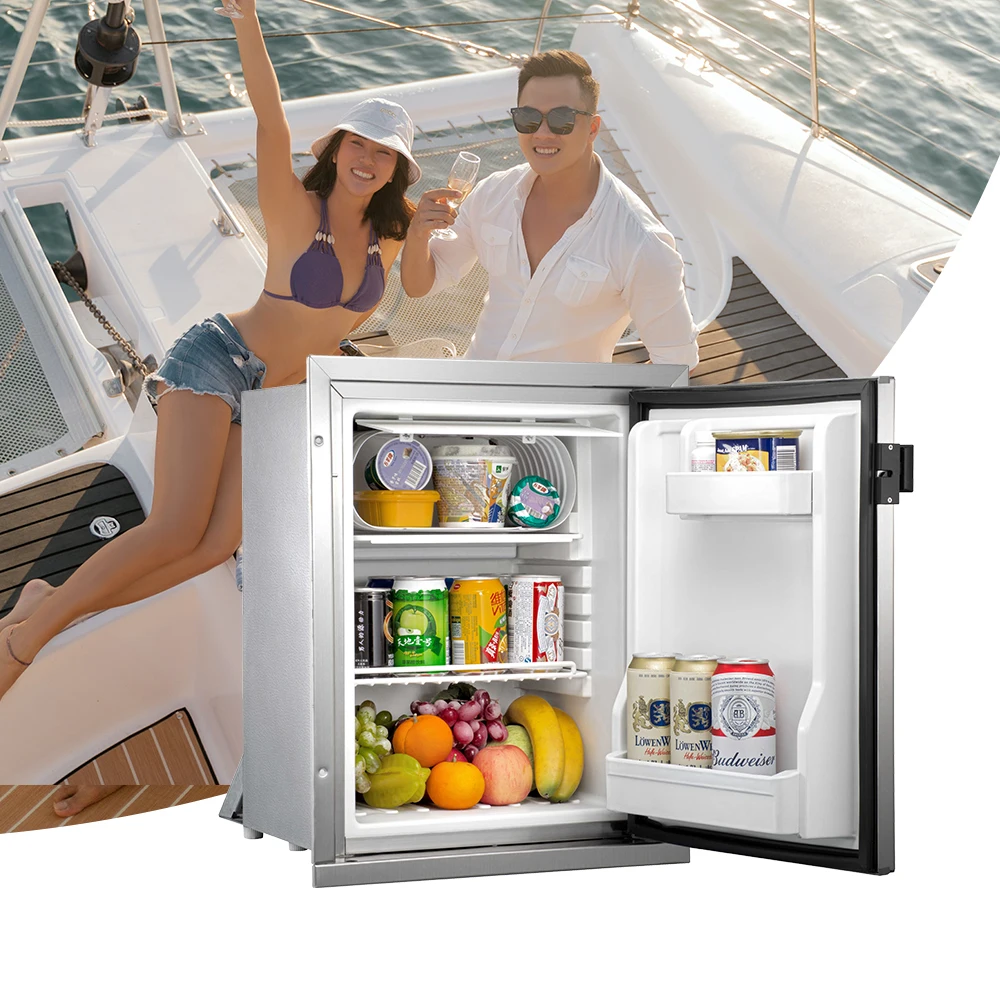 DC-40 40 Litres Single Door  Mini Car Fridge Freezer 12v 24v Refrigerator/Built-in Mini Bar Fridge for RV Boat Hotel Room