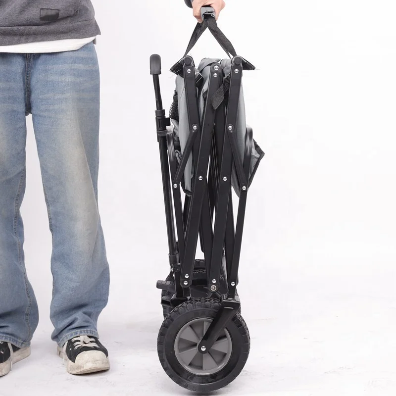 Wholesale Outdoor Folding Camping Trolley Cart Wagon Bench Cart with Brake