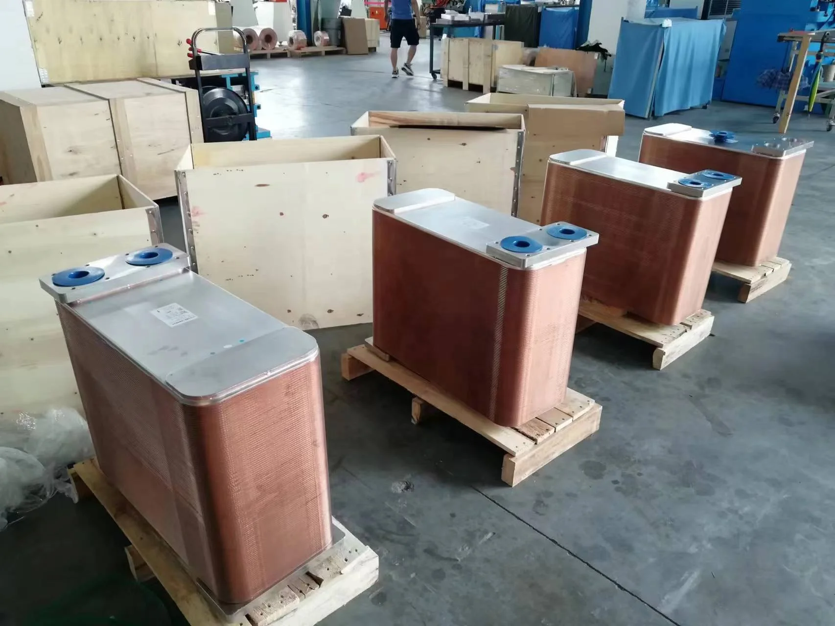 Large Heat Transfer Area Stainless Steel Brazed Plate Heat Exchanger For Oil Cooling Equipment