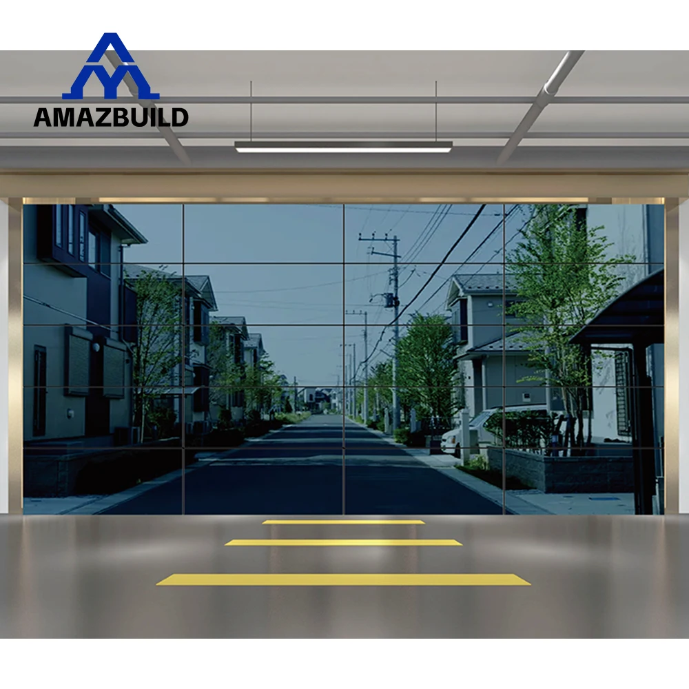 AMAZBUILD американские безрамные современные двери гаража черные для
