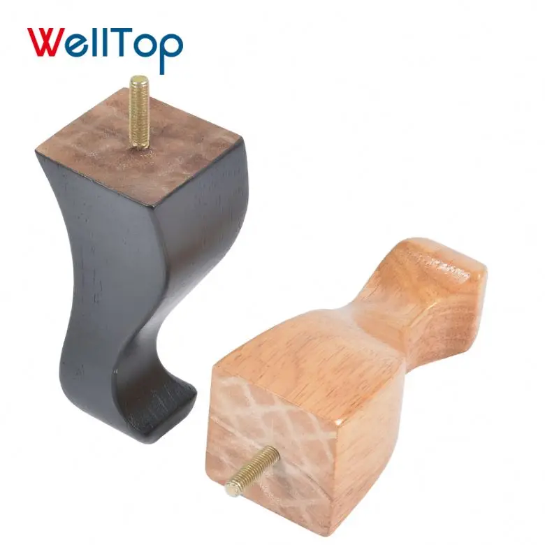 New style spray paint Rubber antique solid Wood Furniture Cabinet queen anne Legs feet VT-03.112