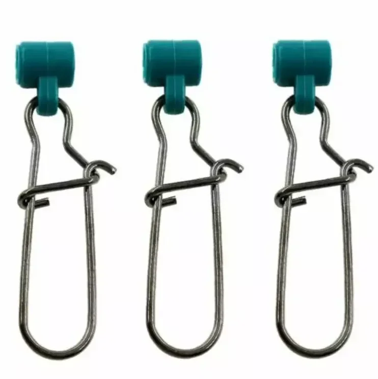 Stainless Steel Hooked Snap Mix Fishing Barrel Swivel Safety Snaps Hooks