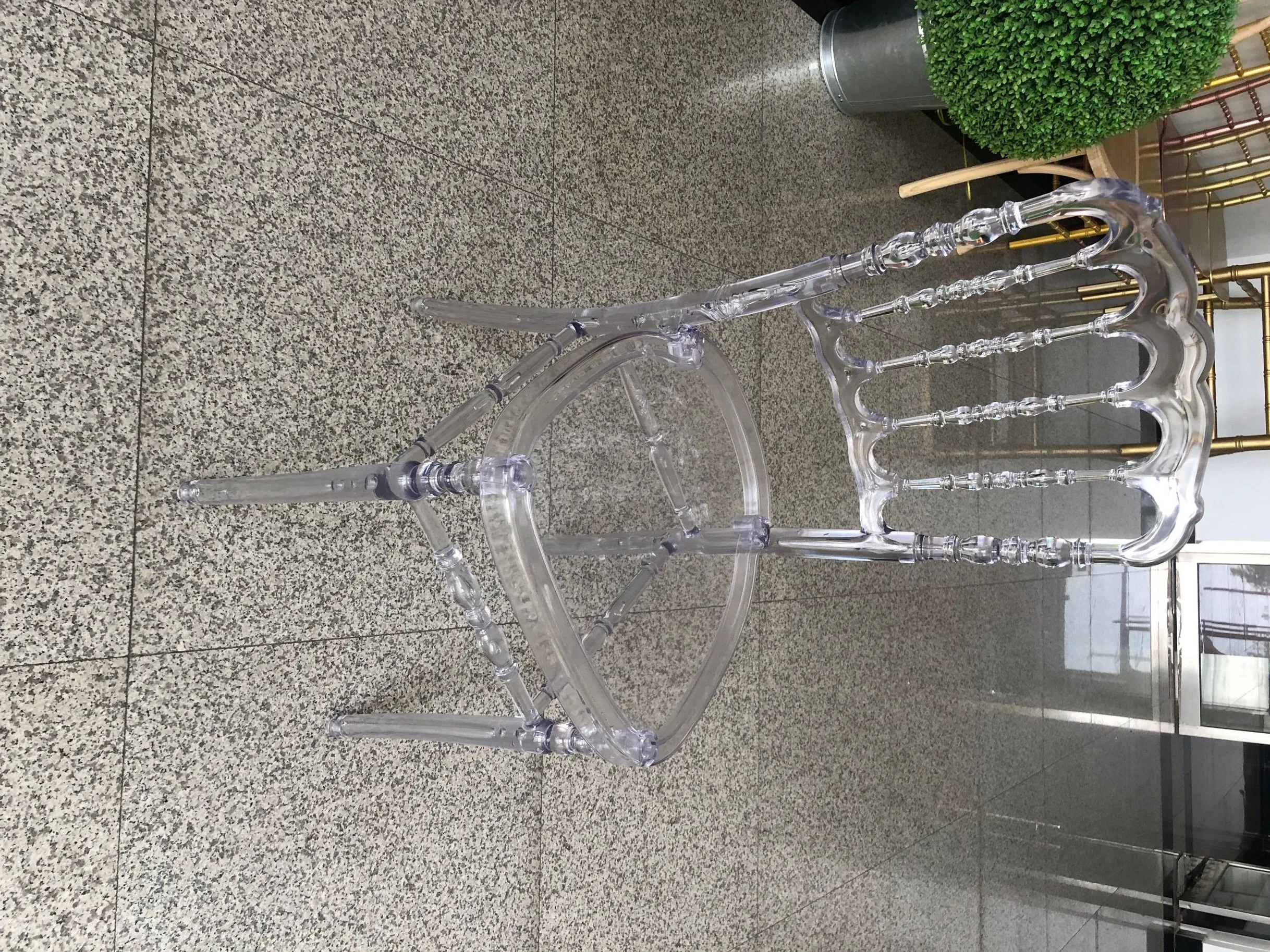 Plastic Rental Company Gold and Clear Napoleon Wedding Banquet Chairs