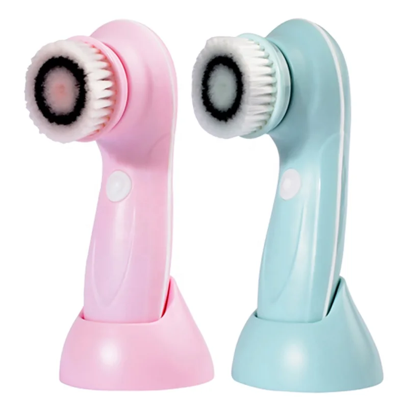 3 in 1 Electric Rotating Facial Spin Brush Waterproof Face Exfoliating Brush Facial Cleansing Brush