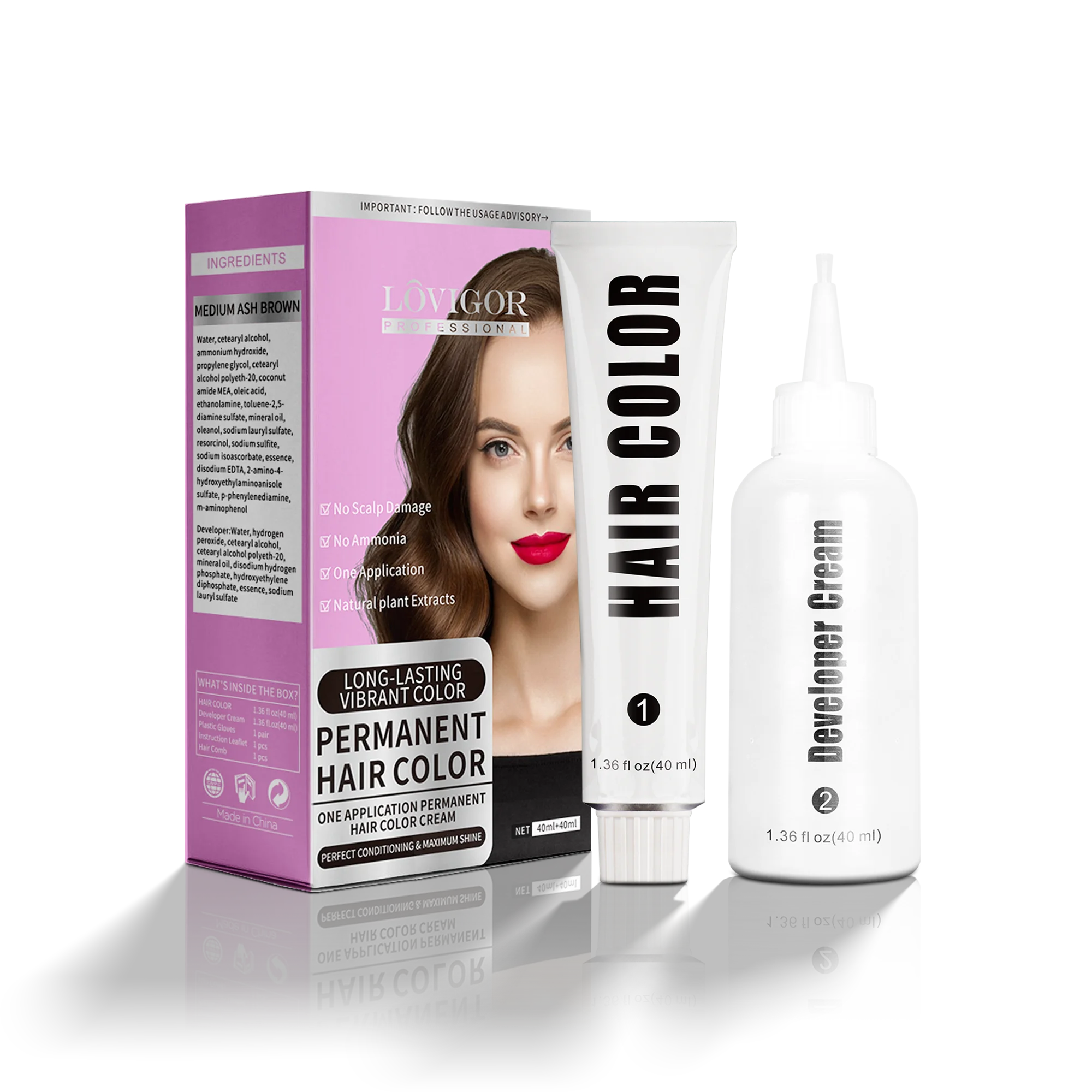 Hair dye cream home use safe hair color