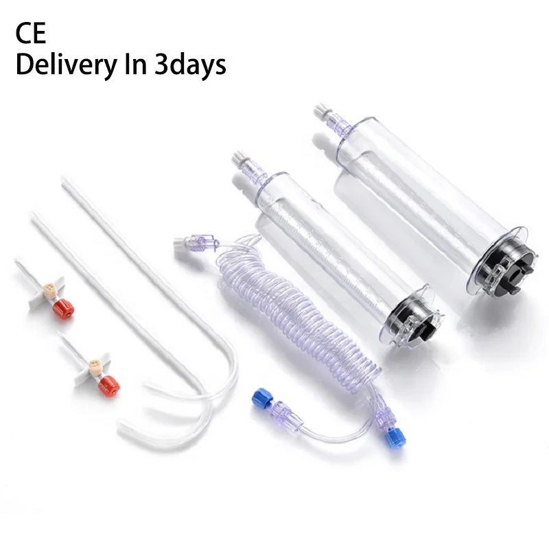 Medical Consumables Products Disposable Luer Lock Syringe Dual 200ml High Pressure Injector Syringe with CE