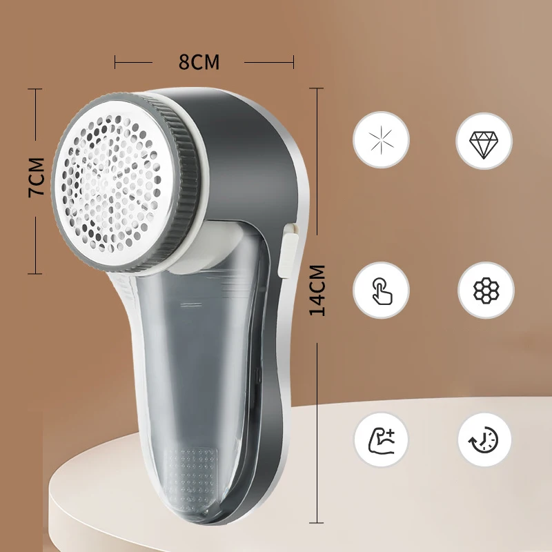 Portable Sweater Shaver Defuzzer Stainless Steel Blades Manual Fabric Shaver USB Rechargeable Electric Lint Remover for Clothes