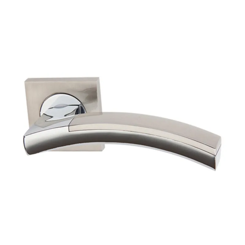 European interior zinc alloy round wooden split door handle