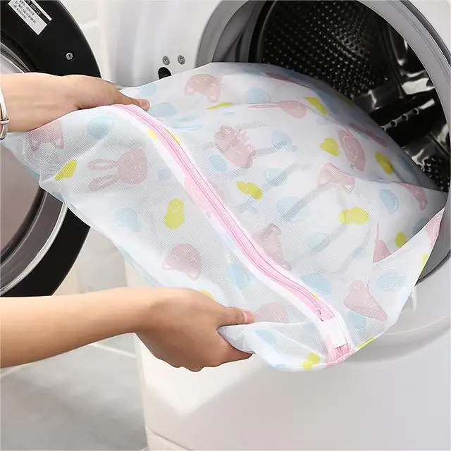 factory directly customized square zipper nylon net mesh laundry bags for online branders