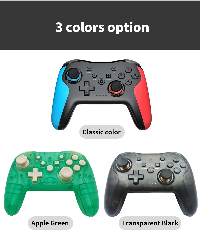 YLW 2.4G Wireless Controller For N- Switch NS Pro PS3 Tesla Double Shock Joystick Gamepad