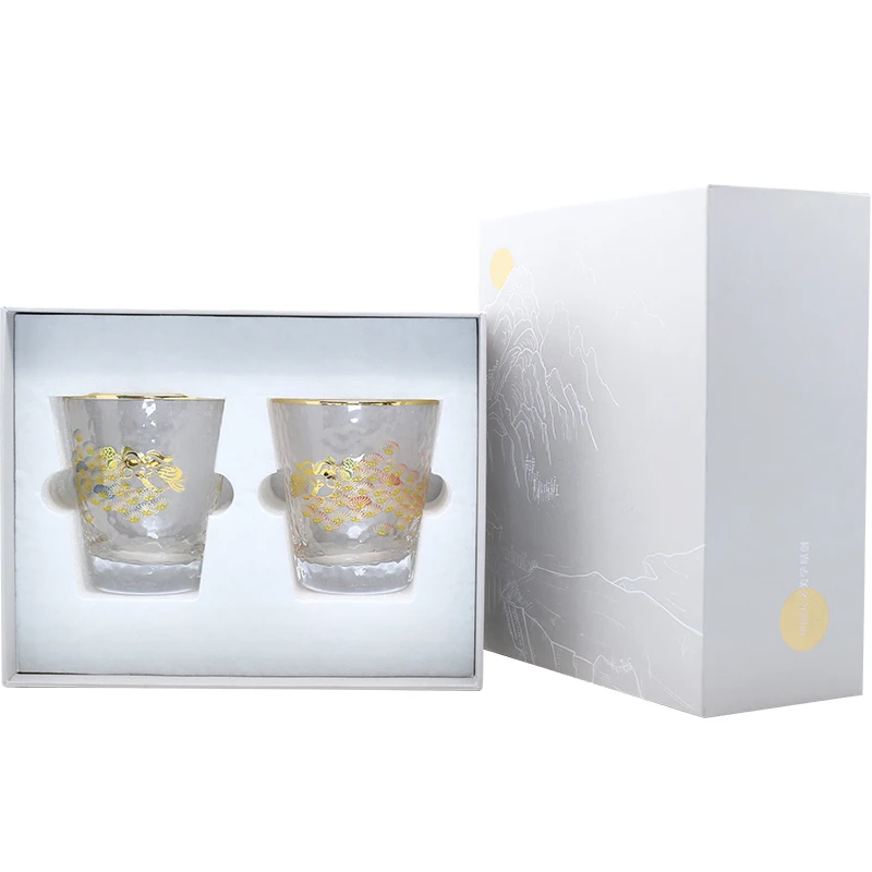
Superior Quality Gold Rim Drinking Glass cup set Whisky Water Juice Tumbler Glass Cup Set 
