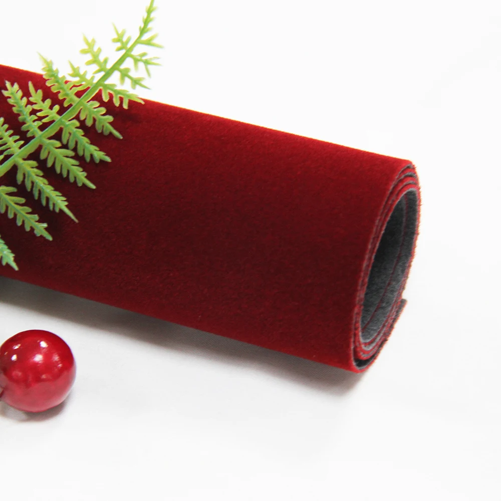 Support OEM Self Adhesive Spunlace Long Pile Knead Flocked Velvet Lining Fabric For Pendant Box