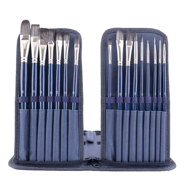 12pcs Adult Art Watercolor Oil Gouache Face Body Craft Miniatures Painting Brushes Acrylic Paint Brushes for Artists