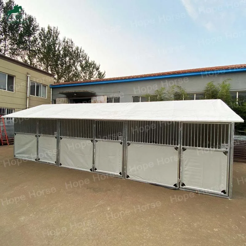 Used temporary horse stall front panel steel hot dip horse stable fronts