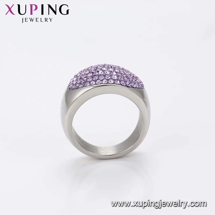 16260 XUPING Rhinestone Color Rings Fashion Jewelry for Men Wholesale Charm Crystal Inlaid Blue Rhinestones Ring for Man