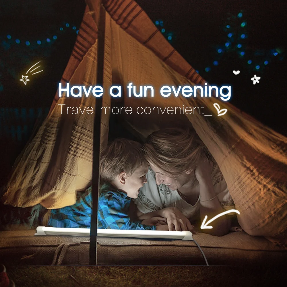 Линейная лента с питанием от USB 5 В магнитная Светодиодная лампа для чтения