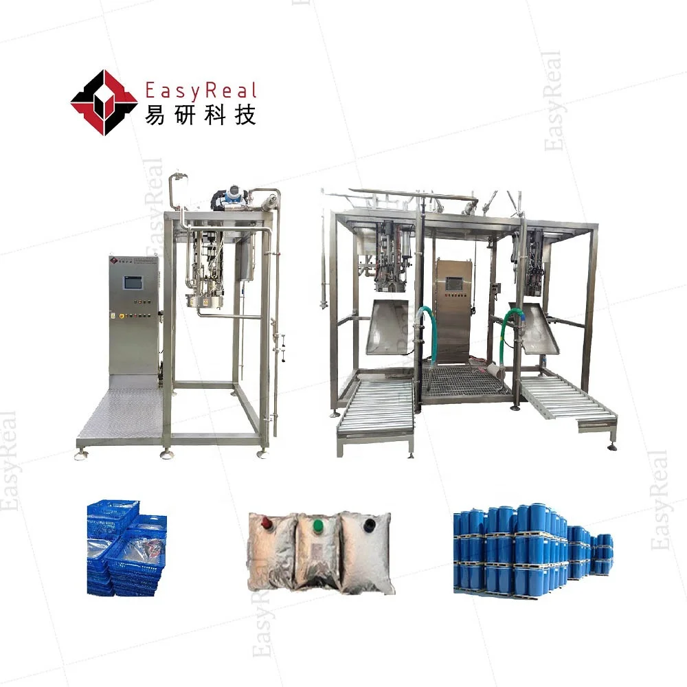 Automation 220L big drum aseptic filling machine for fruit juice single head tomato paste aseptic filler
