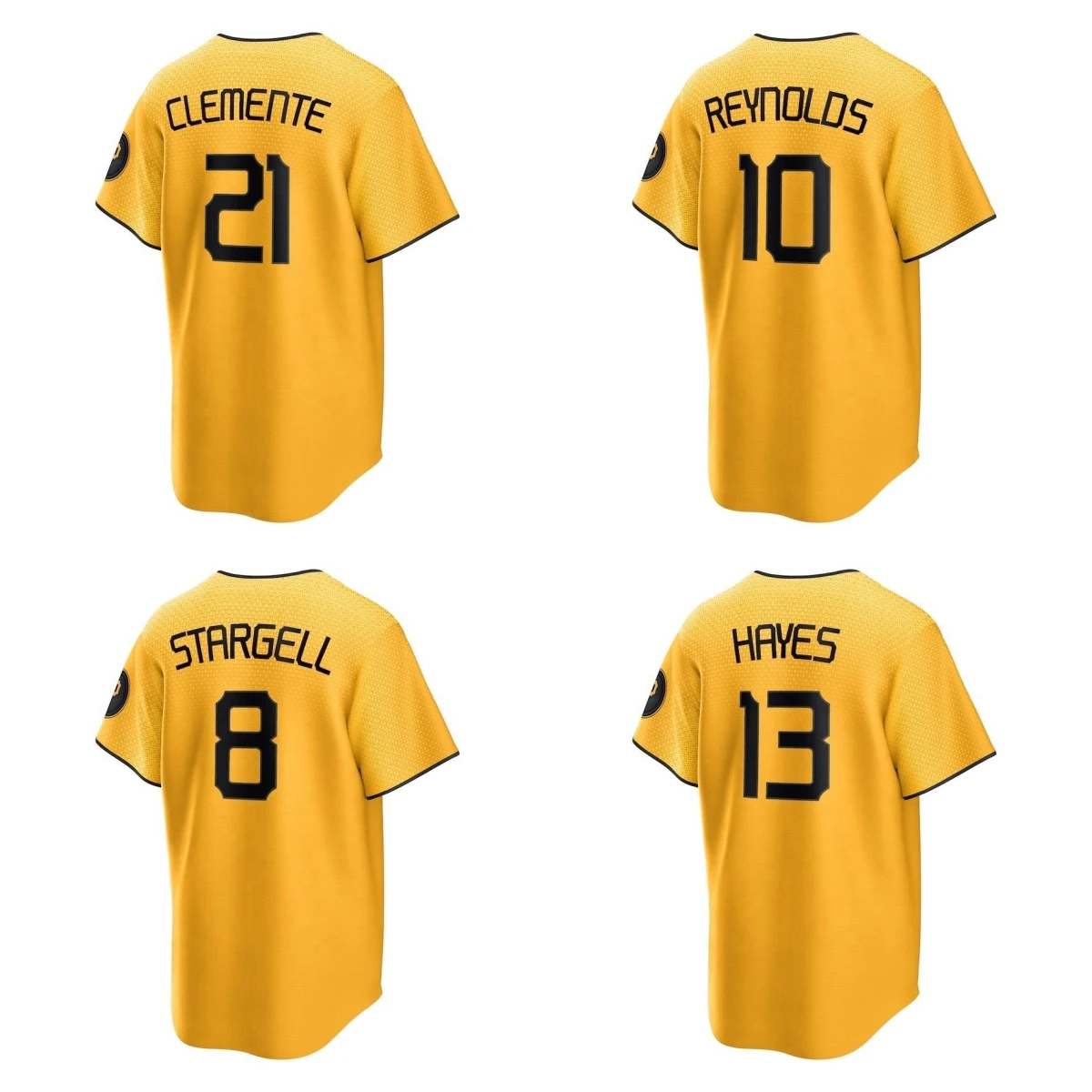 Лучшее качество американская бейсбольная Мужская майка форма 21 Clemente 10 Reynolds 8 Stargell 13 Hryes