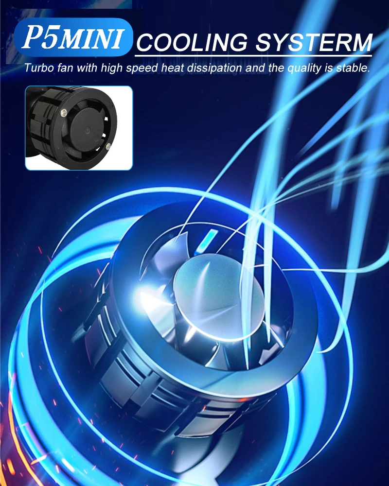 OEM Mini Projector H7/H4 P5 LED Headlights High-Power H4 Mini Projector Bulbs Bi-LED Laser for Honda Ford Xenon Golf Models