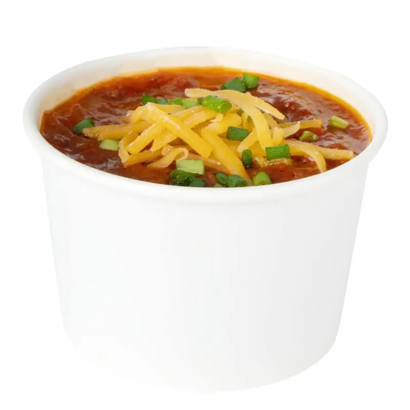 Disposable Take Away Food Bowl Biodegradable Paper Yogurt Tub Ice Cream Cup With Lid