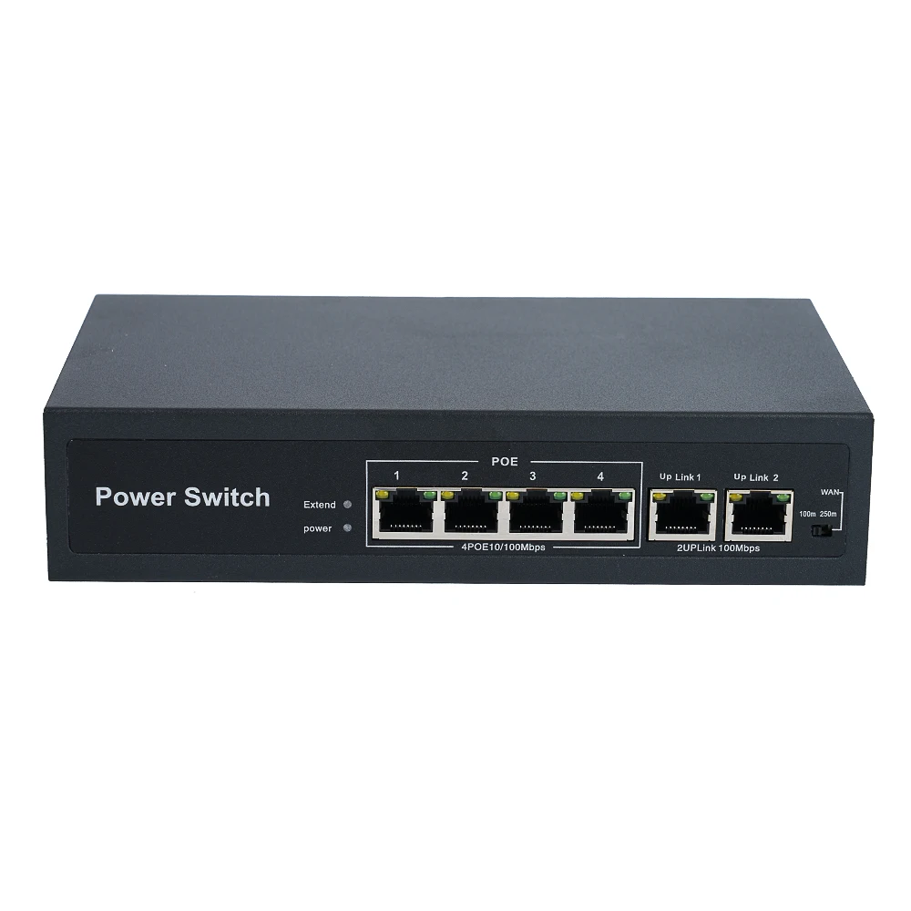 Fresh price for 6-port 10/100Mbps PoE Switch 250m extend for Intelligent Monitoring devices
