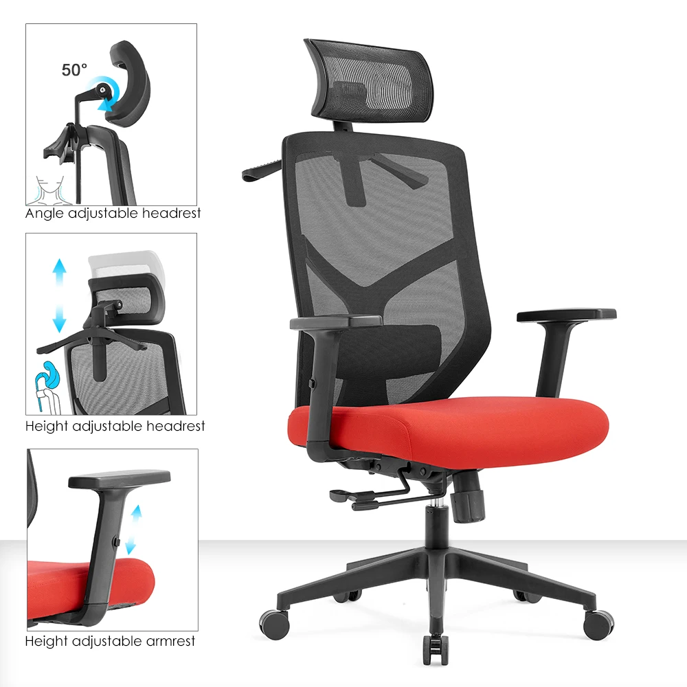 NOEL High Back Modern Design Ergonomic Office Chair 3D Lumbar Support full mesh office chair passed BIFMA