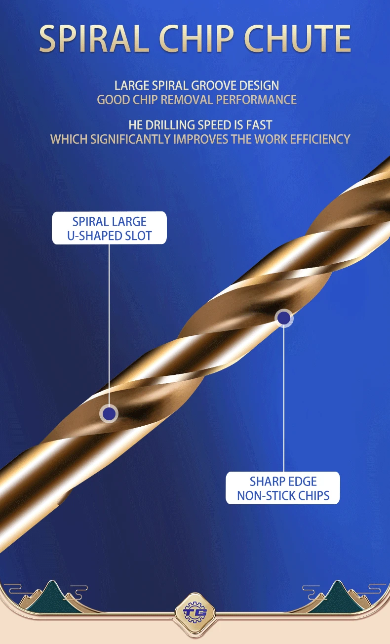 TG Drill Bits Manufacturer CO Hss M35 M2 4341 4241 6542 Hex Shank Twist Drill Bits For Metal Drilling